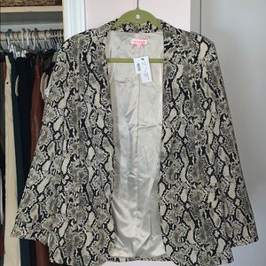 Snake skin pattern blazer